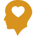 Bald Head with Heart Logo