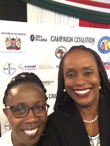 Impact Africa Philanthropy's Patricia Mugambi-Ndegwa, at the recent launch of the Zero Malaria Campaign Coalition with Ms. Lilies Njanga, Africa Director, Malaria No More UK.